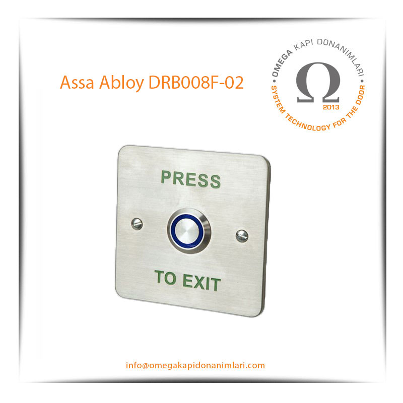 Assa Abloy DRB008F 02 Paslanmaz Çıkış Butonu Gömme Tip